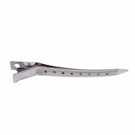 10 Stück Haarspangen aus Edelstahl, Entenschnabelform, große Haarspange aus Metall mit einem Loch