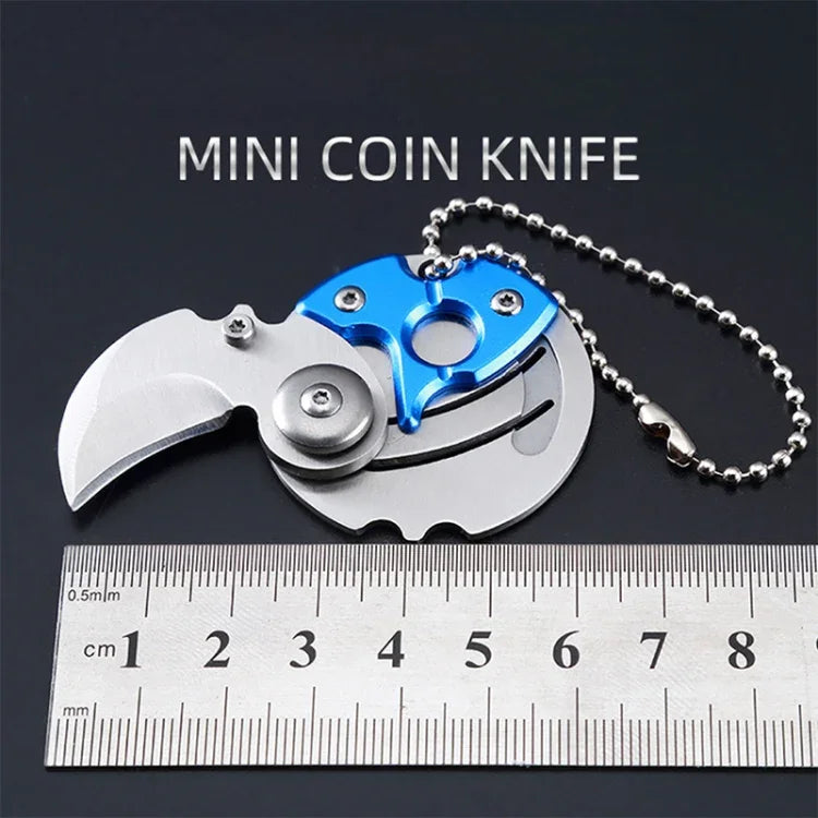 Tragbares Mini-Klappmesser, Taschenmesser, kleines Outdoor-Militär-Überlebensmesser, Schlüsselanhänger-Multitool, Selbstverteidigung