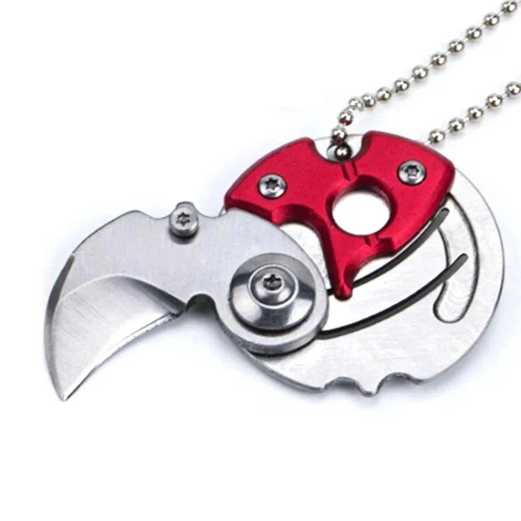 Tragbares Mini-Klappmesser, Taschenmesser, kleines Outdoor-Militär-Überlebensmesser, Schlüsselanhänger-Multitool, Selbstverteidigung