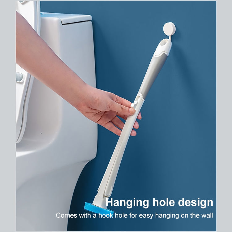 Einweg-Toilettenbürste, Reinigungsbürste mit langem Griff und Basis, hängende Toilettenbürstengarnitur, Einweg-Toilettenbürste