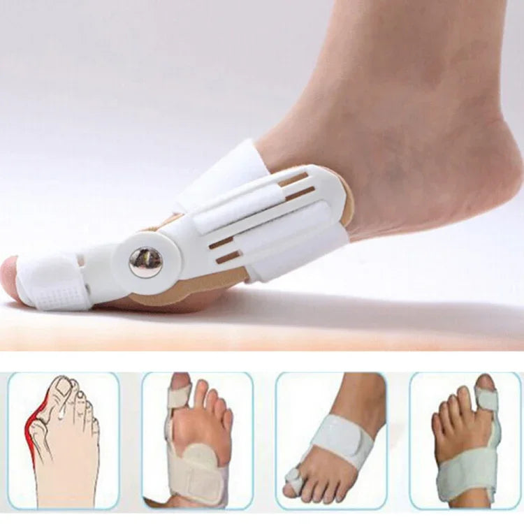 Ballenzehenschiene, Großzehenkorrektur, Fußschmerzlinderung, Hallux-valgus-Korrektur, orthopädische Hilfsmittel, Weiß