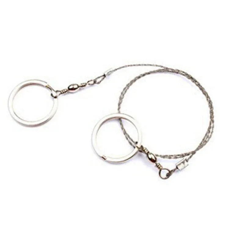 Tragbare Edelstahl-Drahtsäge für Outdoor Survival Selbstverteidigung Kettensägen Handsäge Fret-Werkzeug, Handsäge (Silber)