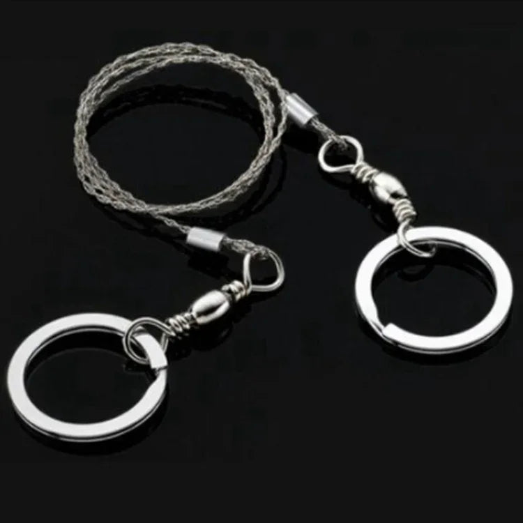 Tragbare Edelstahl-Drahtsäge für Outdoor Survival Selbstverteidigung Kettensägen Handsäge Fret-Werkzeug, Handsäge (Silber)