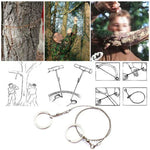 Tragbare Edelstahl-Drahtsäge für Outdoor Survival Selbstverteidigung Kettensägen Handsäge Fret-Werkzeug, Handsäge (Silber)