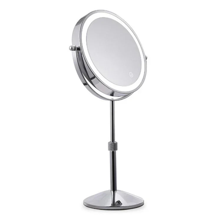 Doppelseitiger, runder LED-Schminkspiegel mit Beleuchtung und Vergrößerungsfunktion, 3-fache Vergrößerung (7 Zoll, wiederaufladbar), 5-fache Vergrößerung (7 Zoll, wiederaufladbar), 7-fache Vergrößerung (7 Zoll, wiederaufladbar)
