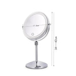 Doppelseitiger, runder LED-Schminkspiegel mit Beleuchtung und Vergrößerungsfunktion, 3-fache Vergrößerung (7 Zoll, wiederaufladbar), 5-fache Vergrößerung (7 Zoll, wiederaufladbar), 7-fache Vergrößerung (7 Zoll, wiederaufladbar)