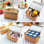 Picknicktasche Outdoor Camping Weidenkorb Isolierte Brotdose