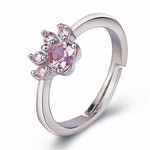 Damen Kristall Niedliche Katzenpfote Offener Verstellbarer Ring Schmuck