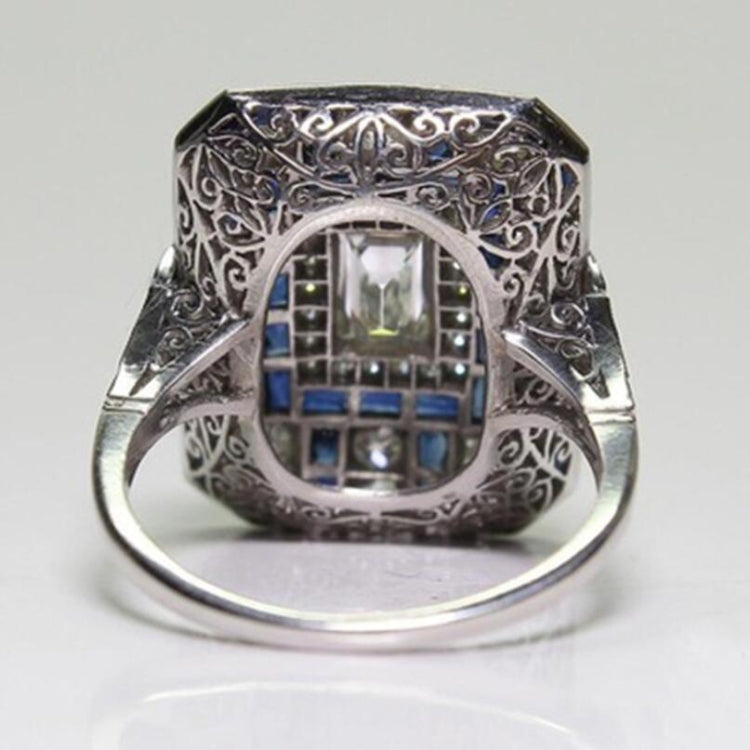 Luxuriöser quadratischer Damen-Verlobungsring mit Kristall-Zirkon, 10, 6, 7, 8, 9