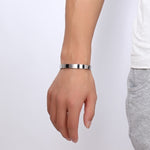 8mm Breite Damen Herren Edelstahl Armreif Armband, Roségold, Silber, Schwarz, Gold
