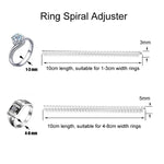 Vintage-Ringgrößenversteller mit Spiralbasis, Ringverkleinerer, Ringgrößenänderungswerkzeug, Schmuckteile, 3 mm