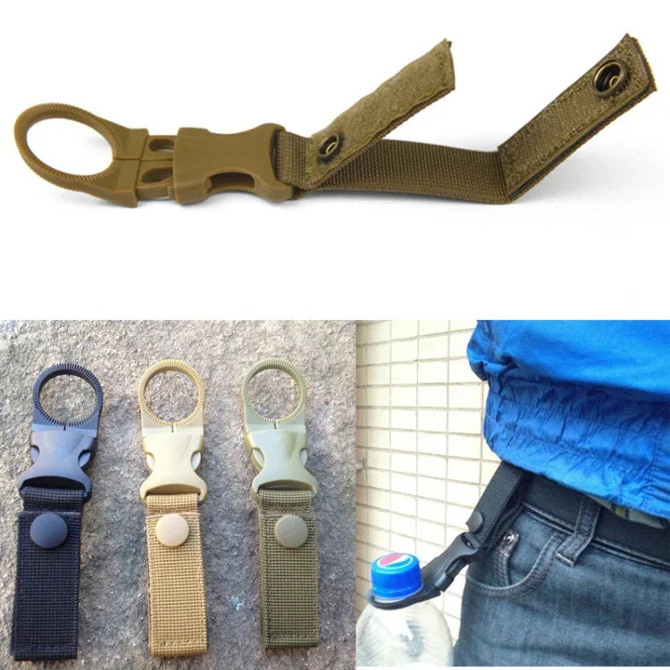2 Stk. Gurtband Outdoor Karabiner Rucksack Aufhänger Haken Camp Wanderung Wasserflaschenclip Hängeverschluss Schnalle Halter Werkzeug