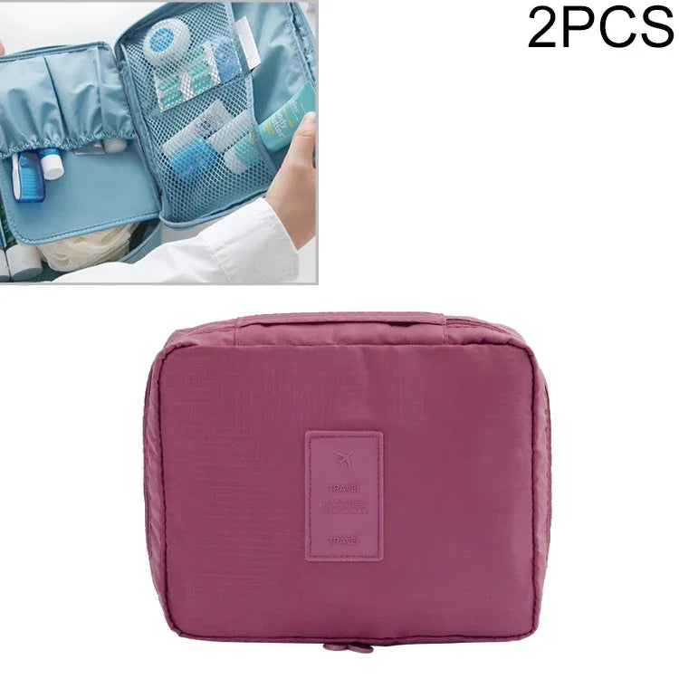 2 Stück wasserdichte Kosmetiktasche/Reiseorganizer für Toilettenartikel