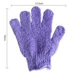 5 Stück Duschhandschuhe zum Peeling, Spa-Massage, Körperhandschuh, Lila, Grün, Blau, Orange, Rot