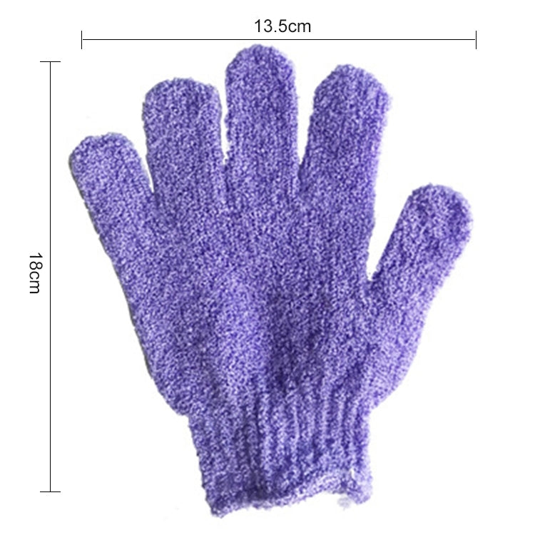 5 Stück Duschhandschuhe zum Peeling, Spa-Massage, Körperhandschuh, Lila, Grün, Blau, Orange, Rot