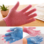 5 Stück Duschhandschuhe zum Peeling, Spa-Massage, Körperhandschuh, Lila, Grün, Blau, Orange, Rot