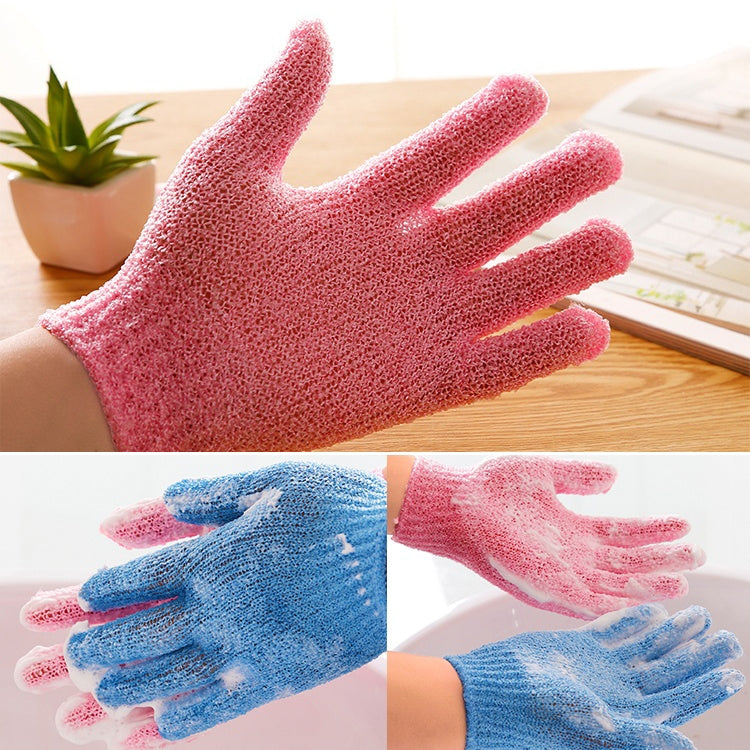 5 Stück Duschhandschuhe zum Peeling, Spa-Massage, Körperhandschuh, Lila, Grün, Blau, Orange, Rot