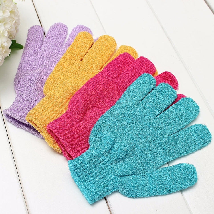 5 Stück Duschhandschuhe zum Peeling, Spa-Massage, Körperhandschuh, Lila, Grün, Blau, Orange, Rot