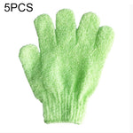 5 Stück Duschhandschuhe zum Peeling, Spa-Massage, Körperhandschuh, Lila, Grün, Blau, Orange, Rot