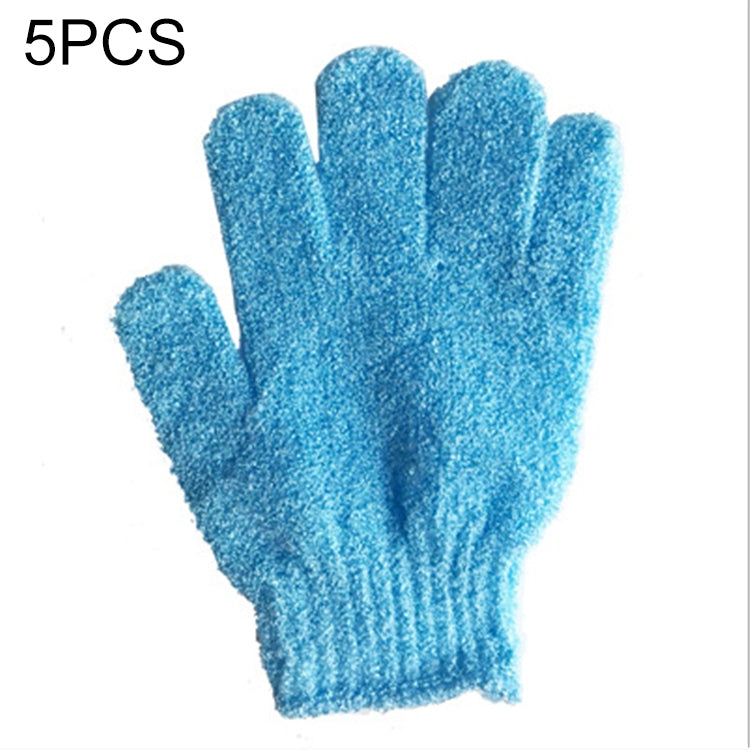 5 Stück Duschhandschuhe zum Peeling, Spa-Massage, Körperhandschuh, Lila, Grün, Blau, Orange, Rot