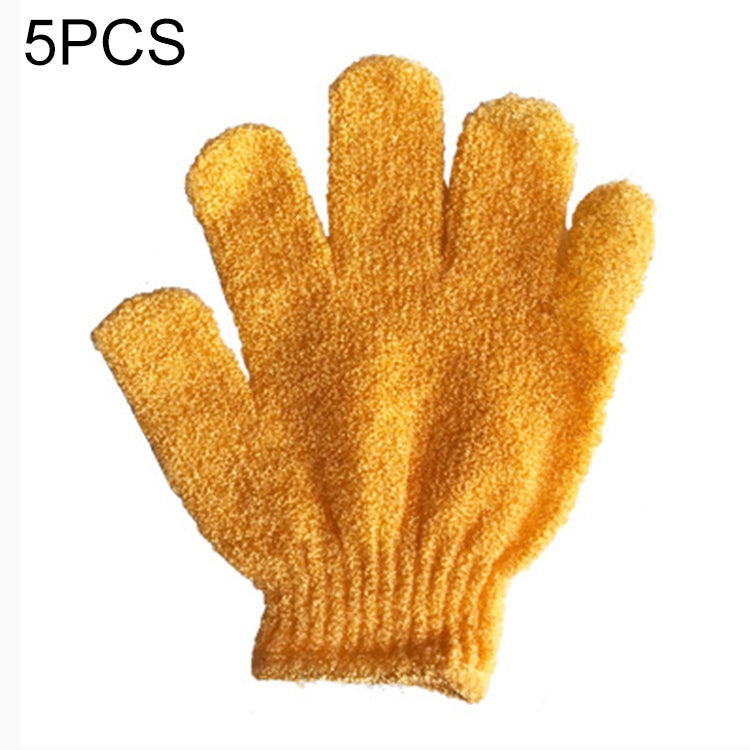 5 Stück Duschhandschuhe zum Peeling, Spa-Massage, Körperhandschuh, Lila, Grün, Blau, Orange, Rot