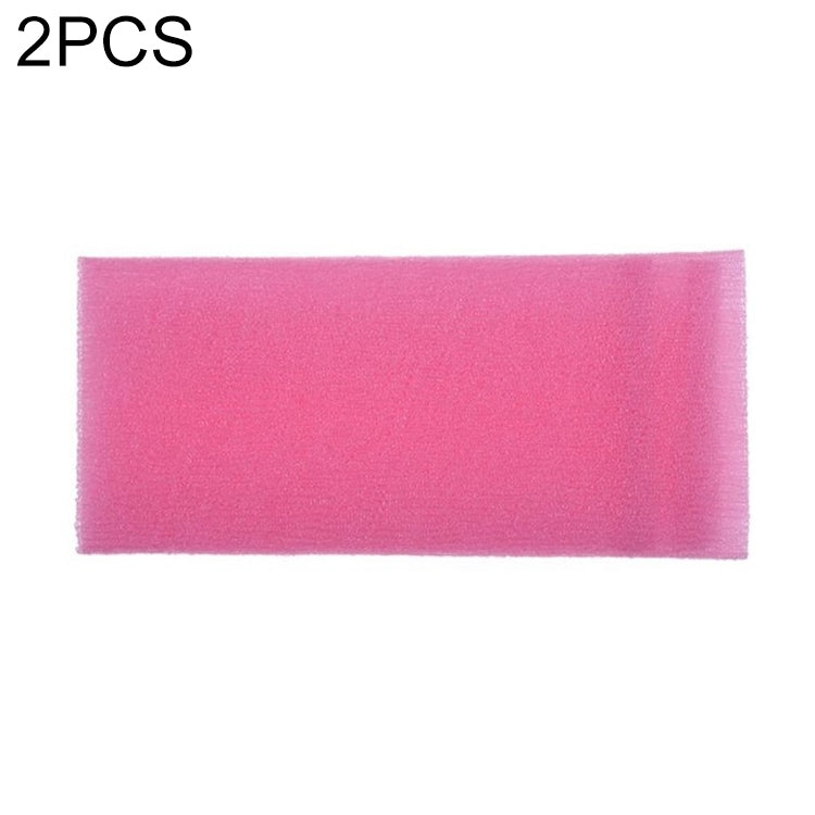 2 Stk. Langer Nylon-Netz-Bade-Dusch-Körperwasch-Reinigungs-Peeling-Puff-Waschhandschuh-Tuch-Bürste Körper-Gesicht-Wasch-Reinigungstuch