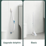 Einweg-Toilettenbürste Haushalts-Toilettenbürste mit Reinigungsmittel, Spleißen, Delphin, Ersatzkern