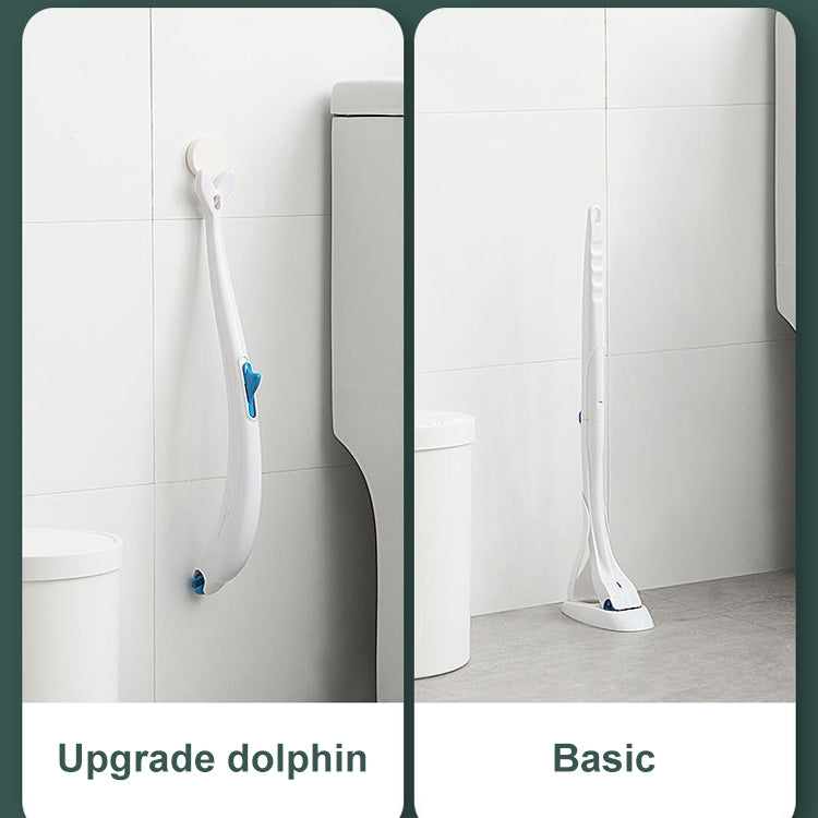 Einweg-Toilettenbürste Haushalts-Toilettenbürste mit Reinigungsmittel, Spleißen, Delphin, Ersatzkern