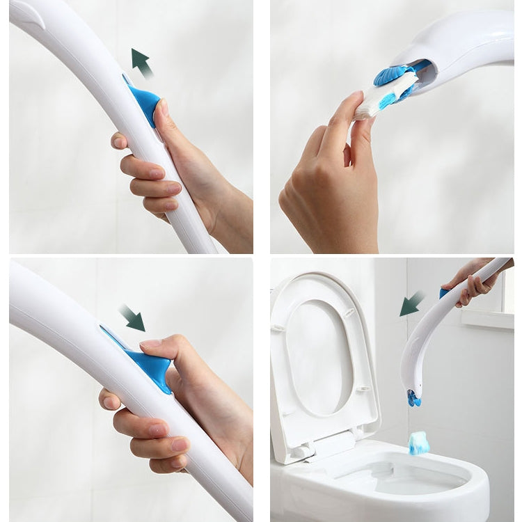 Einweg-Toilettenbürste Haushalts-Toilettenbürste mit Reinigungsmittel, Spleißen, Delphin, Ersatzkern