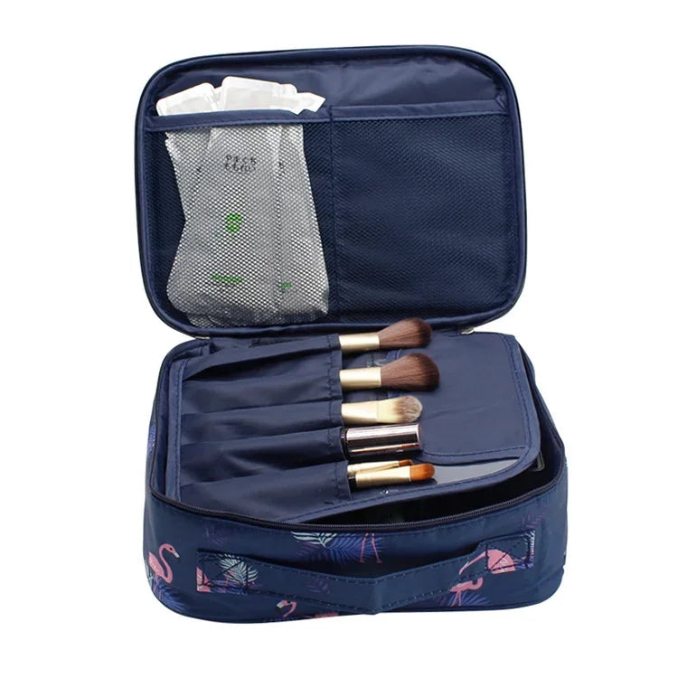 Große, tragbare, wasserdichte und gepolsterte Kosmetiktasche für Damen – ideal für Reisen und als Aufbewahrungstasche für Kosmetikerinnen.