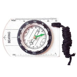 Professioneller Mini-Kompass Kartenmaßstab Lineal Multifunktionsausrüstung Outdoor Wandern Camping Überleben, Mini