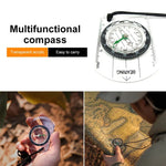 Professioneller Mini-Kompass Kartenmaßstab Lineal Multifunktionsausrüstung Outdoor Wandern Camping Überleben, Mini