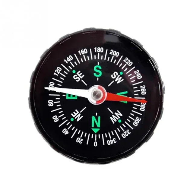 10 Stück Tragbarer Mini-Präzisionskompass Praktischer Wegweiser für Camping Wandern Nordnavigation Überleben Knopfdesign Kompass, 45mm