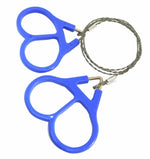 Outdoor Camping Wandern Taschen-Sägedraht Reise Notfall Überlebenstool Edelstahl-Draht-Sets, Handsäge (Blau)
