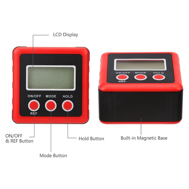 3-Tasten-Mini-Präzisions-Magnet-Digital-Neigungsmesser / Neigungsmesser / Inklinometer