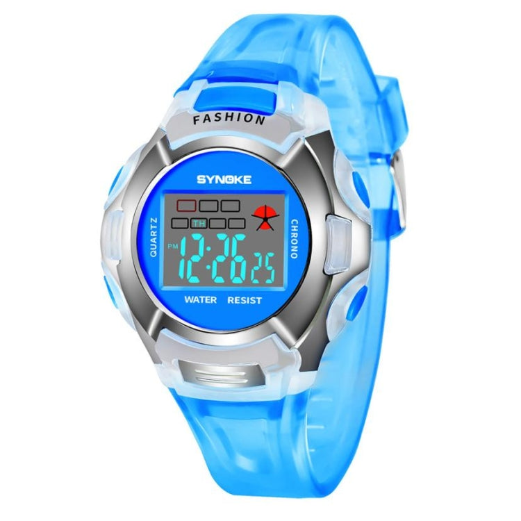 SYNOKE 99329 Wasserdichte Leuchtende Sport Elektronikuhr für Kinder, Schwarz, Blau, Grün, Pink, Lila, Rot
