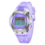 SYNOKE 99329 Wasserdichte Leuchtende Sport Elektronikuhr für Kinder, Schwarz, Blau, Grün, Pink, Lila, Rot