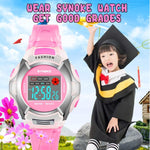 SYNOKE 99329 Wasserdichte Leuchtende Sport Elektronikuhr für Kinder, Schwarz, Blau, Grün, Pink, Lila, Rot