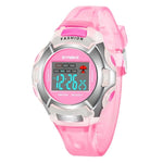 SYNOKE 99329 Wasserdichte Leuchtende Sport Elektronikuhr für Kinder, Schwarz, Blau, Grün, Pink, Lila, Rot