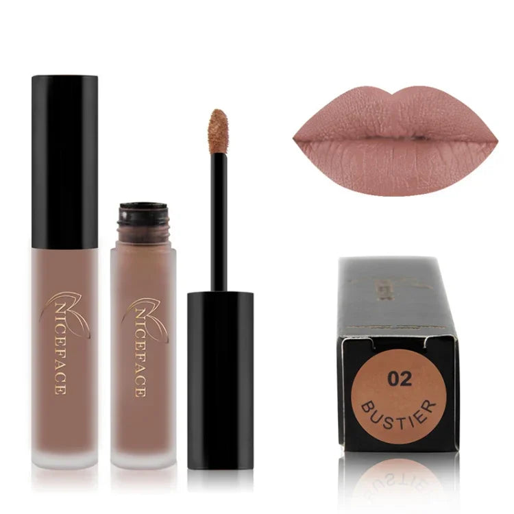 Lipgloss, matt, flüssig, wasserfest, langanhaltend, feuchtigkeitsspendend, Lippen-Make-up, Kosmetik, 01, 02, 03, 04, 05, 06, 07, 08, 09, 10, 11, 12, 13, 14, 15, 16, 17, 19, 20, 21, 22, 23, 24