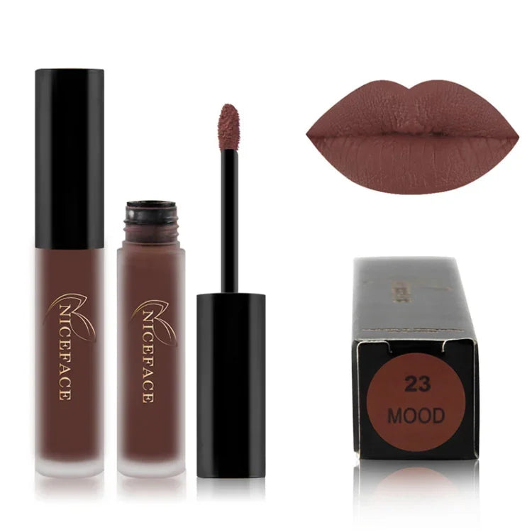 Lipgloss, matt, flüssig, wasserfest, langanhaltend, feuchtigkeitsspendend, Lippen-Make-up, Kosmetik, 01, 02, 03, 04, 05, 06, 07, 08, 09, 10, 11, 12, 13, 14, 15, 16, 17, 19, 20, 21, 22, 23, 24