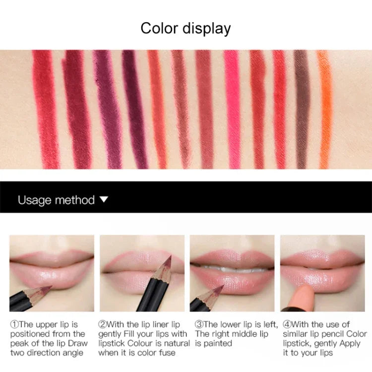 Sexy Matte Lip Stick Lipliner Lipliner Pencil Matt Nude Lipsliner Pen Set Beauty Makeup Tool Cosmetic