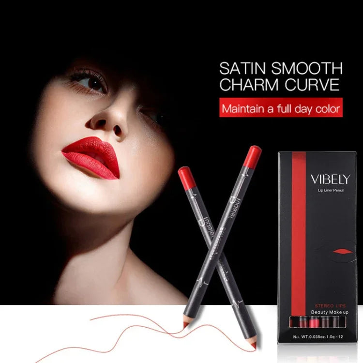 Sexy Matte Lip Stick Lipliner Lipliner Pencil Matt Nude Lipsliner Pen Set Beauty Makeup Tool Cosmetic