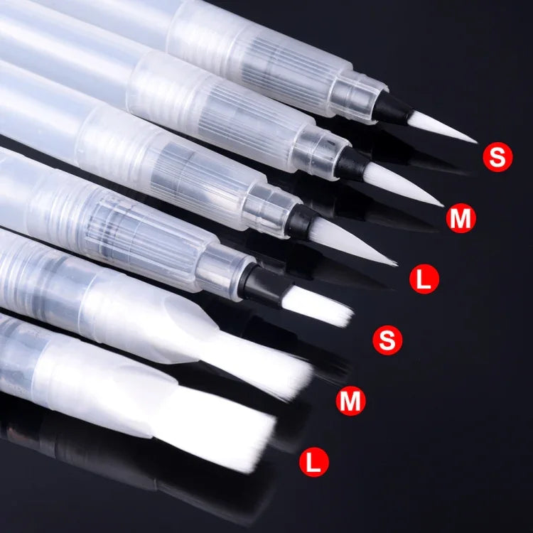 6 Stück tragbarer Pinsel Aquarellpinsel Stift Weicher Aquarellpinsel Zeichenzubehör, 6 Stück Aquarellstift
