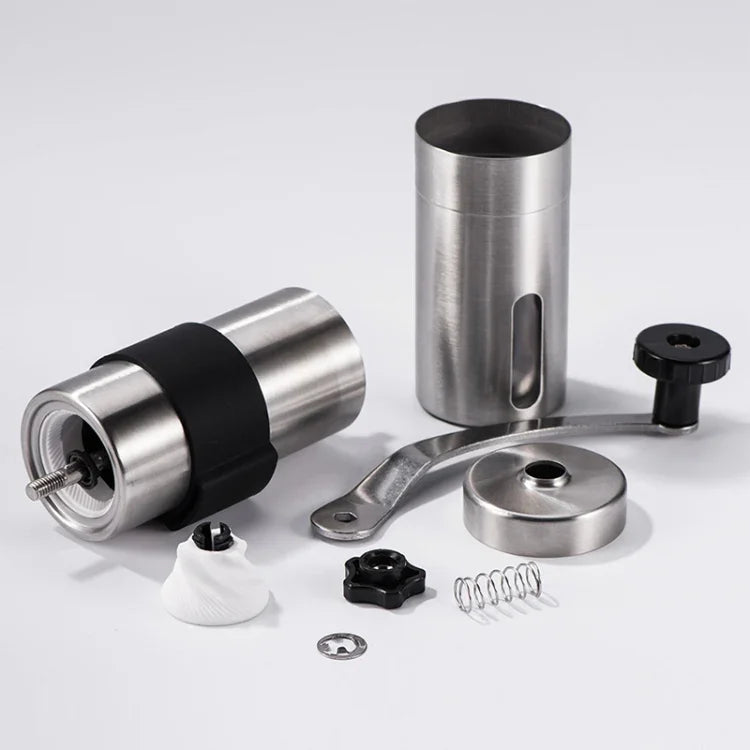 Mini-Handkaffeemühle aus Edelstahl, manuelle Kaffeemühle