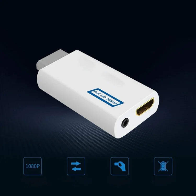 Nintendo  Wii Hassle Free Plug and Play for Wii to HDMI 1080p Converter Adapter Wii2hdmi 3.5mm Audio Box Wii-link, To HDMI 1080p Converter Adapter