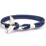 Walflossen-Anker-Anhänger, nautische Überlebens-Seilkette, Armbänder, Dunkelblau, Schwarz, Schwarzrot, Rot, Schwarzblau, Gelb, Bunt, Blau