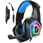 V1 3,5mm RGB Farbige Leuchtende Kabelgesteuertes Gaming Headset, Kabellänge: 2,2m
