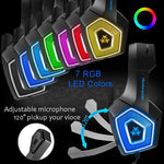 V1 3,5mm RGB Farbige Leuchtende Kabelgesteuertes Gaming Headset, Kabellänge: 2,2m