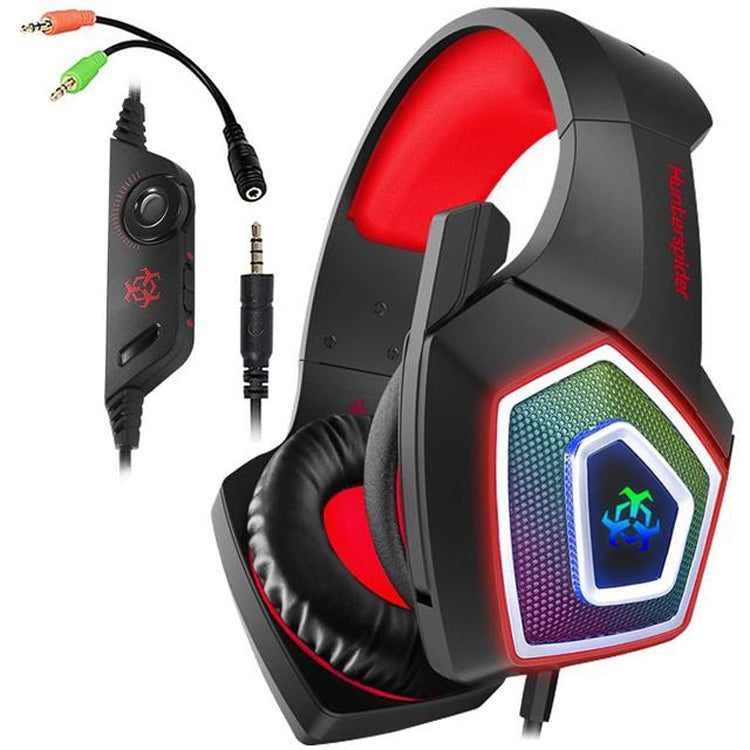 V1 3,5mm RGB Farbige Leuchtende Kabelgesteuertes Gaming Headset, Kabellänge: 2,2m